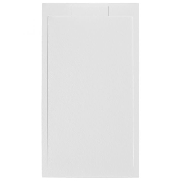 Scheda Piatto doccia in pietra SOLIDSTONE alto 2,8 cm con bordo - Bianco