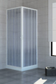 Box doccia a un due lati con anta a soffitto in PVC