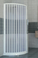 Box doccia semicircolare con anta a soffitto in PVC