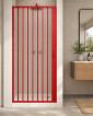 33661-Box Porta Nicchia Doccia 1 Lato Apertura Laterale Reversibile Colore Rosso