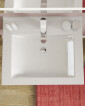 33880-Mobile Bagno Sospeso Cielo in MDF con Lavabo in Ceramica 80 cm