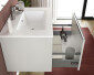 33884-Mobile Bagno Sospeso Cielo in MDF con Lavabo in Ceramica 100 cm
