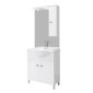 34208-Savini Due Composizione Mobile da Bagno Beta 75 Bianco Lucido