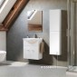 34241-Savini Due Composizione Mobile da Bagno Emma Sospesa cm 55 Bianco Lucido