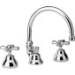 34264-Paini Batteria Lavabo a Tre Fori con Bocca Alta Orientabile Liberty