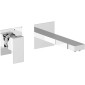 34280-Teorema Batteria Lavabo Incasso a Parete Pillar + Piletta Click Clack