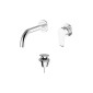 34294-Teorema Batteria Lavabo Incasso a Parete Velvet + Piletta Click Clack