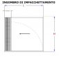 Ingombro cancelletto due ante impacchettato (20% della larghezza diviso 2)