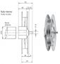 Puleggia per rullo diametro 60mm