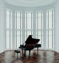 Veneziana in legno con lamelle da 25 con finitura Polar con fasce Jet