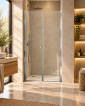 34103-Box Porta Doccia Frameless con Apertura Saloon Cristallo Trasparente 8 MM