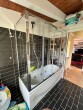 33842-Box Doccia per Vasca a 2 Lati in Vetro Trasparente da 6mm 1 Lato Fisso e 1 Porta Scorrevole