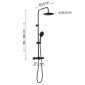 29239-Colonna doccia Gedy con miscelatore G-STAR MIX 03 colore Nero Opaco Matt