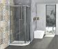 Box doccia 70x90 asimmetrico semicircolare trasparente