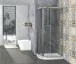 Box doccia 70x90 asimmetrico semicircolare trasparente