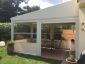 Esempio di telaio fisso triangolare con tessuto pvc bianco - Dopo