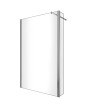24430-Parete Doccia Walk In Cristallo con Paretina Mobile Deflettore Vetro 8 MM Trasparente