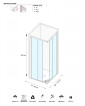 33785-Box Doccia Colorato Cristallo 6 MM Trasparente Apertura Angolare Reversibile Colore Cioccolato