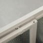 24168-Box Doccia Acrilico 2.2 MM 2 Lati Apertura Angolare Scorrevole Telaio PVC Bianco - Reversibile