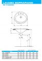 scheda tecnica Lavabo soprapiano da incasso in ceramica modello Ontario 2