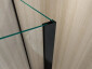 24426-Box Doccia Walk-In Angolare 2 Lati Cristallo Trasparente 8mm Nero