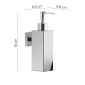 30316-Gedy Distributore di Sapone Quadrato 150 ml Seal Cromo
