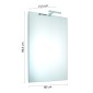 25660-Gedy Specchio Filo Lucido 80x60 Con Lampada Led 3,2w Trasparente