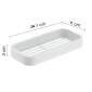 31876-Gedy Portaoggetti Doccia Rettangolare Outline Bianco Matt