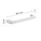 31070-Portasalviette/maniglione 35 cm Outline bianco matt