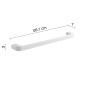 31160-Gedy Portasalviette.maniglione 55 cm Outline Bianco Matt