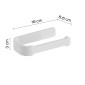 32417-Gedy Portarotolo Outline Bianco Matt