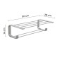 31740-Gedy Mensola Portasciugamani Doppia Outline Cromo