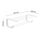 31742-Gedy Mensola Portasciugamani Doppia Outline Bianco Matt