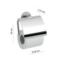 32422-Gedy Portarotolo Coperto Gea Cromo