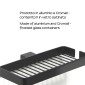 26380-Gedy Portaoggetti Doccia Doppio Lounge Nero Matt