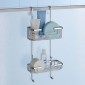 26525-Gedy Portaoggetti Doccia Rettangolare Appendibile 2 Ripiani Apollo