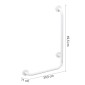 26661-Gedy Sostegno Destro 90 gradi Fortis Bianco