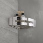26792-Gedy Portaoggetti Doccia Angolare Poseidon Cromo