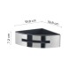 26795-Gedy Portaoggetti Doccia Angolare Poseidon Cromo-Nero
