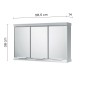 26853-Gedy Specchio Contenitore 3 Ante 58,5x38 Princess Bianco