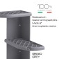 26860-Gedy Portaoggetti Doccia Angolare Tre Ripiani Oscar Grigio