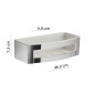 31906-Gedy Portaoggetti Doccia Rettangolare Zante Cromato-bianco