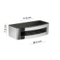 27188-Gedy Portaoggetti Doccia Rettangolare Zante Cromato/nero