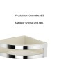 27133-Gedy Portaoggetti Doccia Angolare Zante Cromato-Bianco