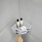 27134-Gedy Portaoggetti Doccia Angolare Zante Cromato-Bianco