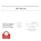 28245-Gedy Telaio Doccia Estensibile 80-135 cm Bianco