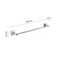28405-Gedy Portasalviette 60 cm Ventus Cromo