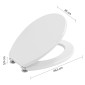 28530-Gedy Sedile Wc in Mdf X Vaso Modello Ellisse Bianco