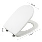 31714-Gedy Sedile Wc in Mdf x Vaso Modello Aretusa Bianco