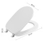 31717-Gedy Sedile Wc in Mdf x Vaso Modello Sintesi Bianco